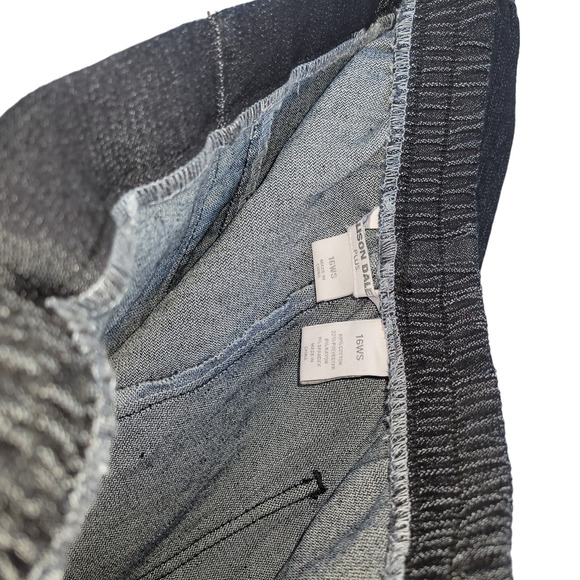 Allison Daley Plus Dark Wash Elastic Waist Pull On Jeans 16WS- Petite - Picture 4 of 4